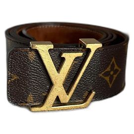 Louis Vuitton Initiales Belt Brown Leather Brown