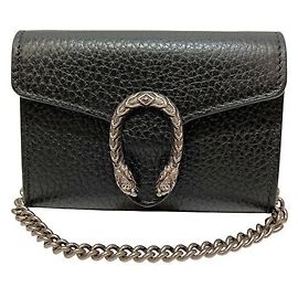 Gucci Dionysus Tiger Head Kartenetui Schwarz