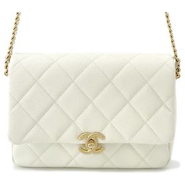 Chanel Matelasse White Shoulder Bag White