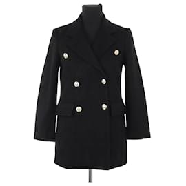 Maje Black wool coat Black