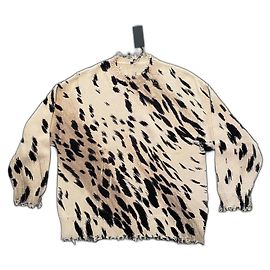 Jersey R13 Oversize de Algodón Negro Beige Negro Beige