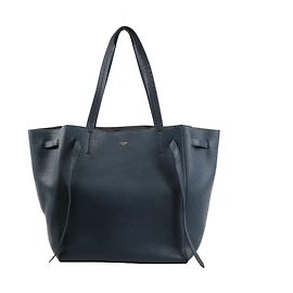 Céline Bolsa de ombro em couro Celine Cabas Phantom Small na cor azul marinho Azul marinho