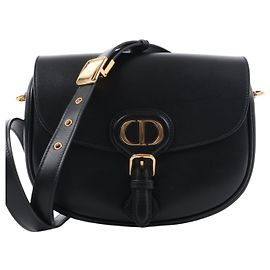 Bolsa de ombro Dior Bobby média em couro de bezerro preto Preto