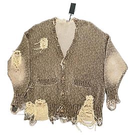 R13 Cardigan Baumwolle Khaki Beige Oversized Beige Khaki