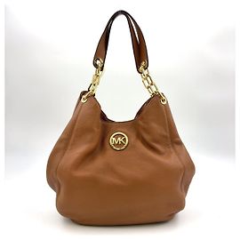 Bolsa Tote de Couro de Bezerro Marrom Michael Kors Marrom