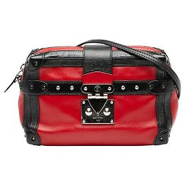 Borsa a spalla in pelle Petite Malle Soft MM Louis Vuitton Rosso