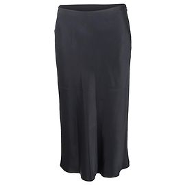 Falda Midi Acampanada Joseph en Seda Negra Negro