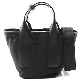 Bolsa Tote de Nylon e Couro Furla PIUMA S Preto