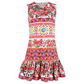 Robe Mini Imprimée Mambo en Coton Multicolore de Dolce & Gabbana Multicolore