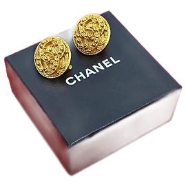 Orecchini Coco Mark di Chanel D'oro Metallico
