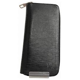 Louis Vuitton-Louis Vuitton Zippy Wallet Vertical Epi Long Wallet-Blue