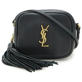 Yves Saint Laurent Borsa a Spalla in Pelle Monogramma Saint Laurent Nero