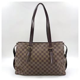 Louis Vuitton-Louis Vuitton Chelsea Damier Ebene Tote Bag-Brown