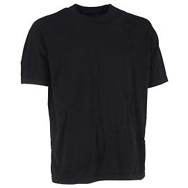 Camiseta de algodón negro con monograma en relieve Louis Vuitton Azul Azul claro