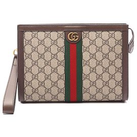Pochette Clutch Ophidia Petite de Gucci Marron Beige
