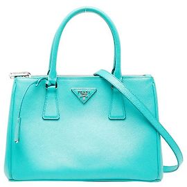 Bolsa 2 em 2 de couro Galleria da Prada Verde