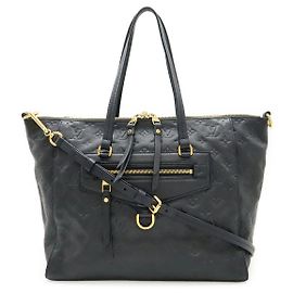 Bolsa 2 em 1 Louis Vuitton Lumineuse PM em couro Monogram Empreinte Azul