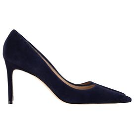 Stuart Weitzman Sue Pointed-Toe Pumps in Navy Blue Suede Blue Navy blue
