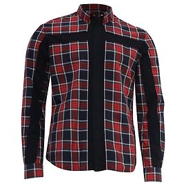 Camisa de botones de algodón a cuadros multicolor con inserciones cruzadas Givenchy Multicolor