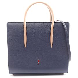 Paloma Leder Tote Bag von Christian Louboutin Blau