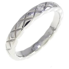 Chanel-Chanel Coco Crush Platinum950 Diamond Ring Size 8-Silvery,Metallic