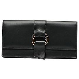 Cartier Trinity Leather Long Wallet Black