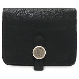 Hermès Estuche compacto para monedas Dogon de Hermes Negro