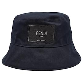 Fendi-Chapéu bucket de algodão Fendi-Azul