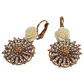 Dolce & Gabbana Orecchini Fiore Dolce&Gabbana D'oro Metallico