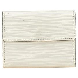Monedero de cuero Epi Ludlow de Louis Vuitton Blanco