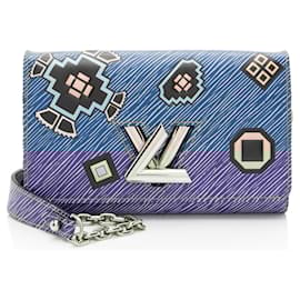 Louis Vuitton-Carteira Twist em couro Epi Aztec Louis Vuitton-Azul