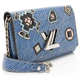Louis Vuitton-Carteira Twist em couro Epi Aztec Louis Vuitton-Azul