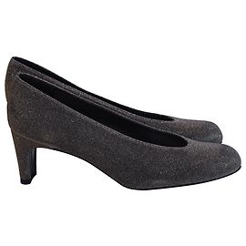 Décolleté Chic Stuart Weitzman in Lurex Argento Argento Metallico