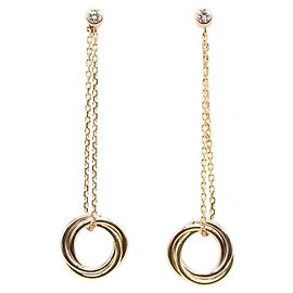 Orecchini Trinity Cartier in oro K18 D'oro Metallico