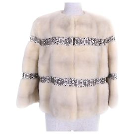 Giacca in visone Christian Dior Beige Crudo