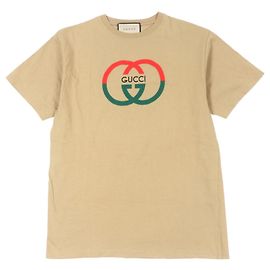 Camiseta de algodão Gucci Marrom