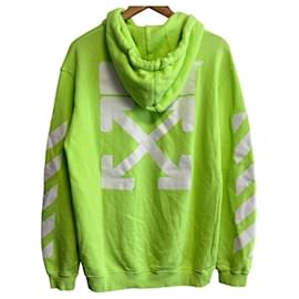 Off White Off-White Baumwoll-Sweatshirt mit Pfeildruck Andere Grün