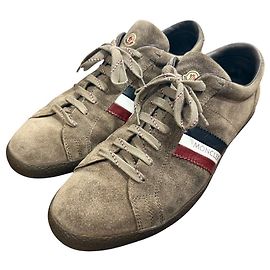 Baskets basses en daim Moncler Marron