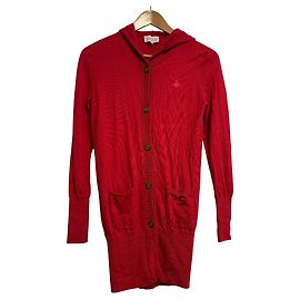 Strickjacke mit Orb-Stickerei von Vivienne Westwood Red Label Rot