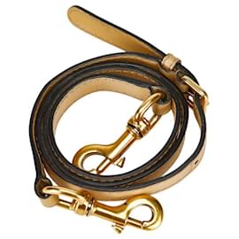 Gucci-Gucci Leather Shoulder Strap-Beige