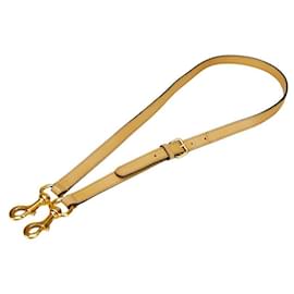 Gucci-Gucci Leather Shoulder Strap-Beige