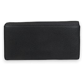 Dior-Christian Dior Diorissimo Rendez-vous Leather Long Wallet-Black,Purple