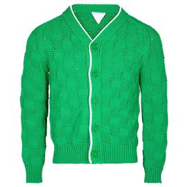 Bottega Veneta Grüner kariert Strickcardigan - Größe S Grün