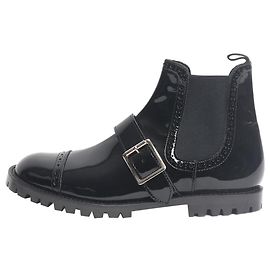 Comme Des Garcons Botas de tobillo negras de charol Comme Des Garçons - tamaño EU 39 (UK 6) Negro