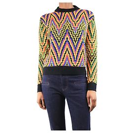 Autre Marque Mehrfarbiger Zickzack-Wollpullover - Größe S Mehrfarben