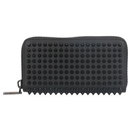 Christian Louboutin Panettone Spikes Long Wallet Black
