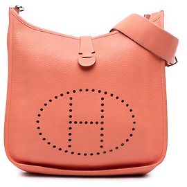 Hermès Évelyne III 29 en Cuir Clémence Rose Rose
