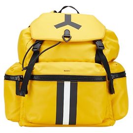 Zaino Crew Bally nero e giallo in nylon Nero Giallo