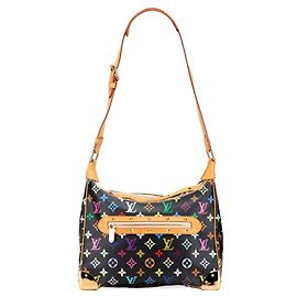 Borsa a Spalla Boulogne Monogram Multicolore Louis Vuitton Nero
