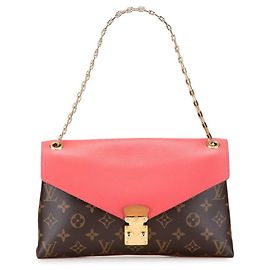 Borsa a Spalla Pallas Chain Monogram Louis Vuitton Marrone Rosa